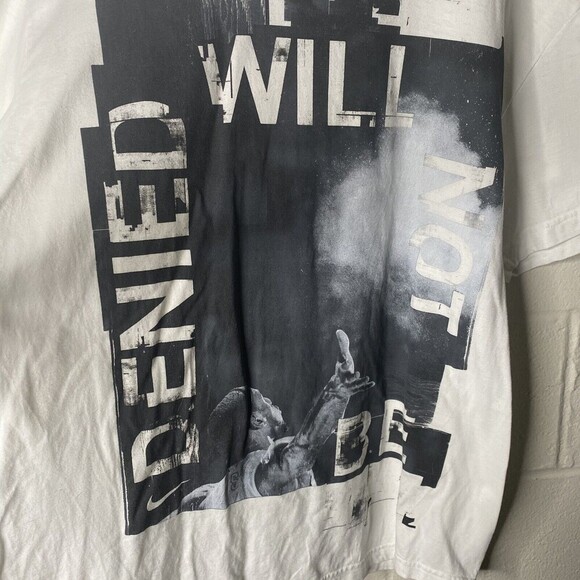 Nike T Shirt Mens XL White I Will Not Be Denied Lebron James Basketball - Picture 3 of 6